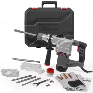 Rotary Chipping Hammer Electric Cement Drill 1-1/4" SDS Plus Bits Set & Case - Picture 1 of 14