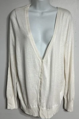 Cárdigan Lane Bryant para mujer 14-16 marfil cuello en V manga larga ligero NUEVO Foto 1 de 4