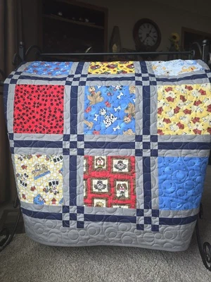 Nuevo edredón de ducha hecho a mano para bebé niño cachorro perro regalo Foto 1 de 3