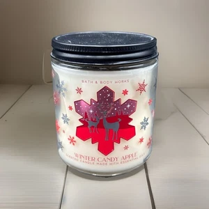 Bath & Body Works Winter Candy Apple 7 Oz. Eindochtkerze Neu - Bild 1 von 2