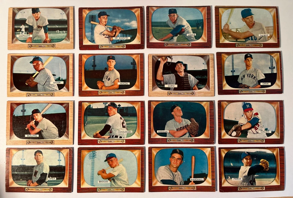 1955 Bowman Starter Lot Of 16 Different Cards-Bob Grim,Johnny Logan (B18)#6 - Image 1 of 4