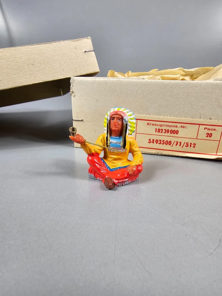 DDR Gummi Indianer Grauer Bär gelb/rot Richard Hopf NEU unbespielt - Bild 1 von 1