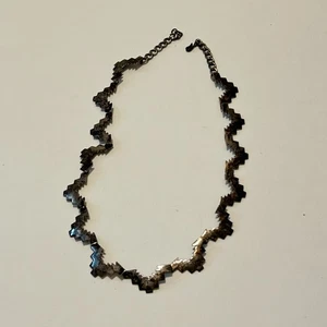 Vtg Handmade Sterling Silver Southwestern Necklace Zuni Signed Mike Simplicio - Picture 1 of 6