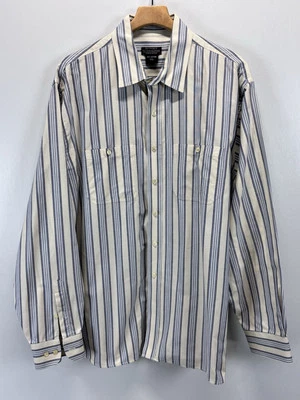 J. Peterman Striped Button Up Shirt Sz XXL 2XL Mens Made Portugal Long Sleeve - Image 1 of 4