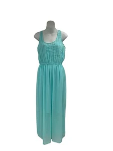 Calvin Klein türkis ärmelloses Sommer Chiffon wie Maxikleid Gr. Large - Bild 1 von 6