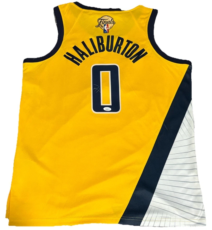 Tyrese Haliburton Signed Indiana Pacers Finals Patch Jersey JSA COA  - Image 1 of 3