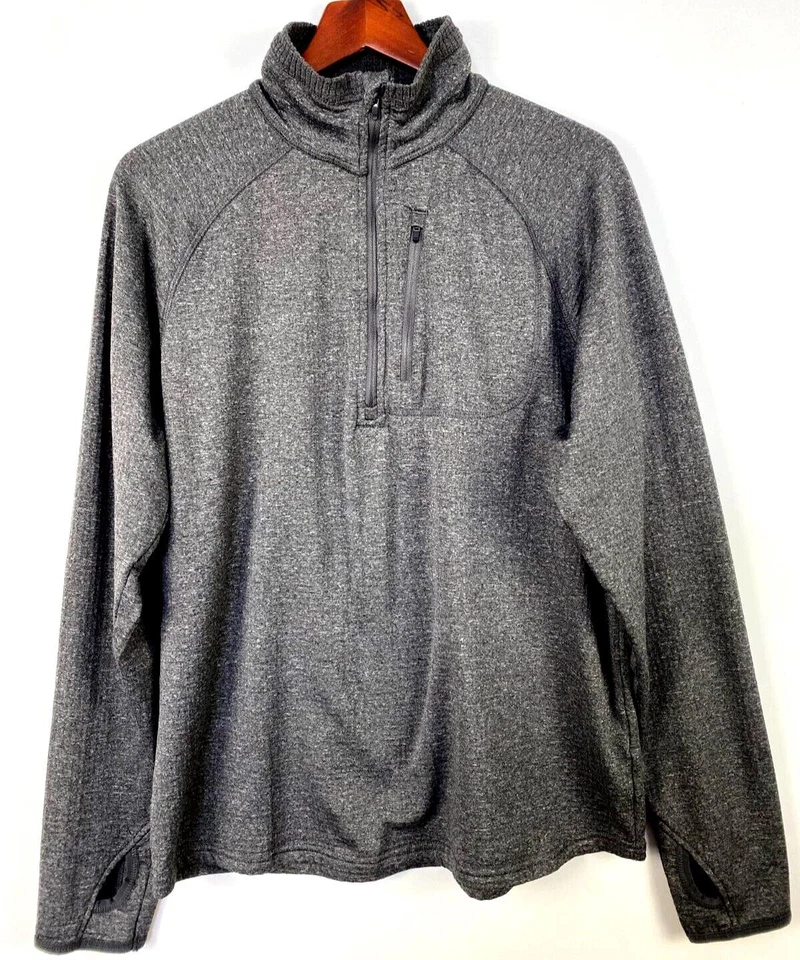 Camisa Pullover Pacific Trail Outdoor Wear Talla L Gris Manga Larga Media Cremallera Frontal Foto 1 de 4
