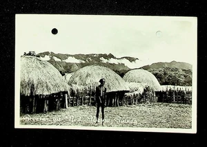 Nederlands Nieuw Guinea Ansichtkaart Dorp in de Balia..... - Picture 1 of 2