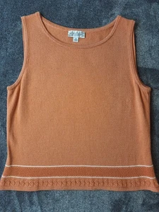 St John Sport Maglia Maglione Tank Blusa Donna Med Arancione Strati Minimalista - Foto 1 di 9