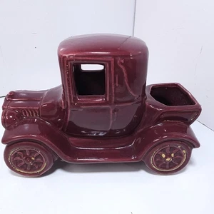 McCoy Model A Truck Planter Red Glaze Pottery Vintage Ceramic USA - Picture 1 of 10