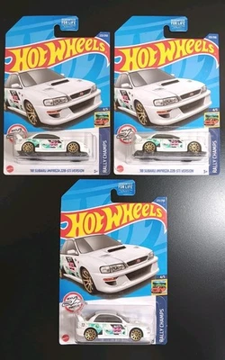 Hot Wheels TREASURE HUNT TH Rally '98 Subaru Impreza 22B-STi Version Lot of 3 - Image 1 of 4