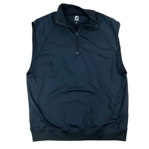 FootJoy FJ Black Nylon Spandex 1/4 Zip Golf Vest Mens Size Large L - Picture 1 of 5