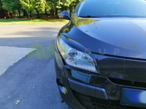 Headlight Eyelids for Renault Megane 3 2008-2013 ABS Gloss - Picture 1 of 10