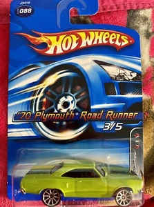 Hot Wheels 2006 Motown Metal Series '70 Plymouth Road Runner 10 Spoke Green - Picture 1 of 4