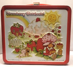 Vintage 1980 Aladdin Strawberry Shortcake Metall Brotdose - Bild 1 von 7