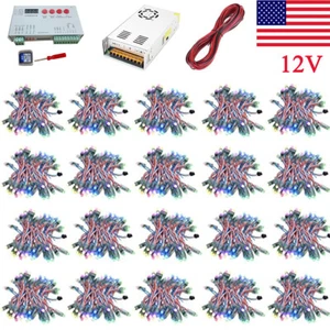 1000pcs DC12V WS2811 LED Pixels Light 12mm Addressable RGB Digital IP68 Full Kit - Picture 1 of 21