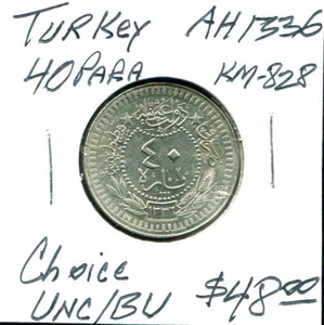 Türkei 40 Para AH-1336 Baujahr 4 / 1920 in Wahl unc/bu Zustand - Bild 1 von 2
