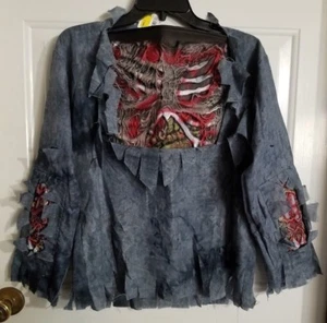 New W/O Tags Boy's Child Zombie Shirt Halloween Costume Size Large (10/12) - Picture 1 of 2