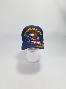 U.S. Air Force Retired Hat Eagle and Flag Military Hat Cap Navy Blue Fits All  - Bild 1 von 8