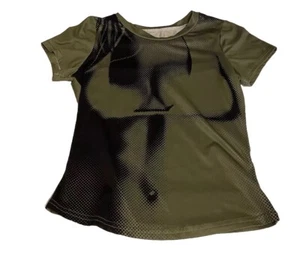 Women’s Graphic Green baby tee, stretchy - Picture 1 of 2