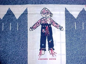 MUÑECA ESPANTAPÁJAROS De Colección Panel Hágalo Usted Mismo 22" Tela Sandía Tradiciones - Imagen 1 de 5