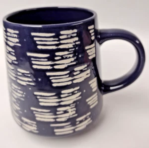 Thyme Table Navy Blue and White Stoneware 16oz Mug - Picture 1 of 3
