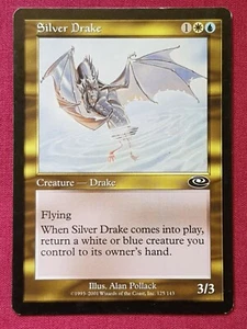 Magic The Gathering PLANESHIFT SILVER DRAKE blue/white card MTG - Picture 1 of 2