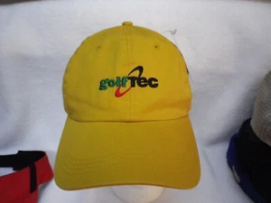 New with tag Yellow Golftec Special edition Classic Cut Golf Hat Strap Back - Picture 1 of 8