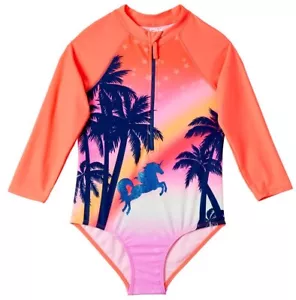 LIMITED TOO GIRLS SWIMSUIT - RASH GUARD LONG UNICORN SZ 2T C - ONE PIECE UPF 50+ - Bild 1 von 1