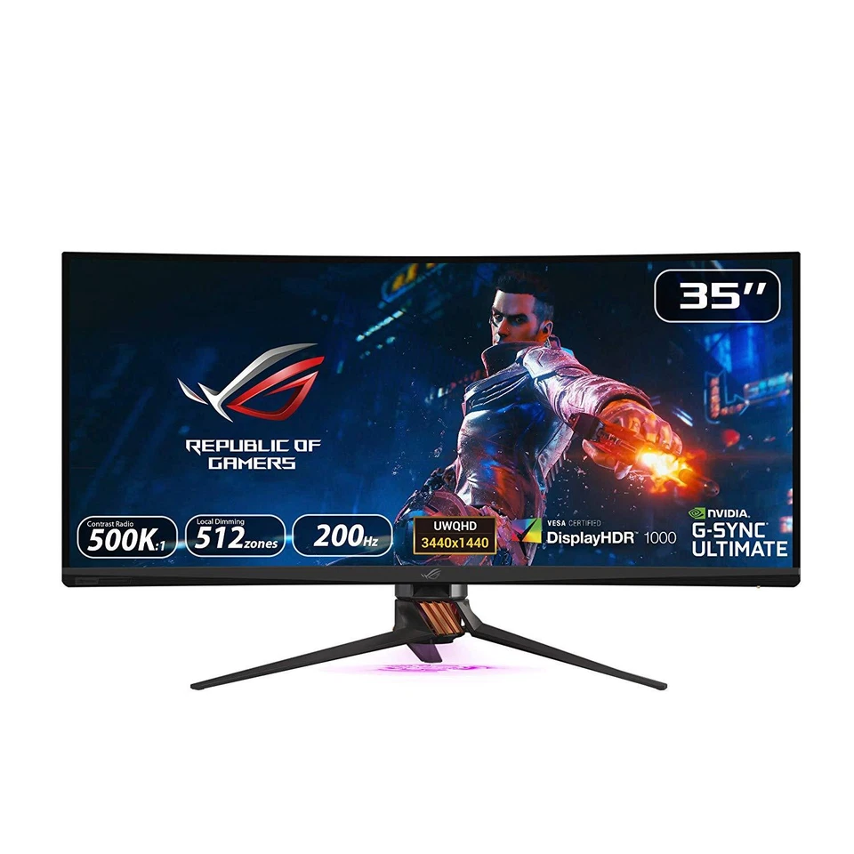 ASUS ROG Swift PG35VQ Gaming Monitor 35" Ultra-WQHD 3440x1440 HDR G-Sync 200Hz - Bild 1 von 4