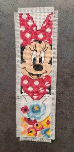 Lesezeichen - MINNIE MAUS - ca. 19 x 6 cm , fertig gestickt - Bild 1 von 1