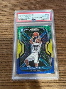 PSA 10 2020-21 Panini Prizm Cole Anthony RC Choice Prizm Green Yellow Blue #288 - Picture 1 of 2