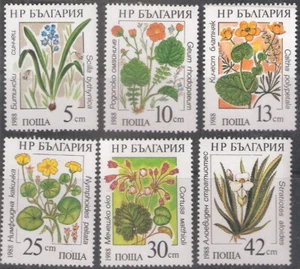 Bulgaria 1988 Beautiful Marine Flowers Set of 6 MNH (SC# 3300-3305) - Picture 1 of 1