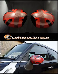 MINI Cooper/S/ONE F54 F55 F56 F57 F60 FRED Union Jack Spiegelkappe Abdeckungen für LHD - Bild 1 von 4