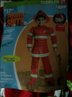 Power Suits красный пожарный костюм для Хэллоуина 2T новый быстрая доставка - Изображение 1 из 4