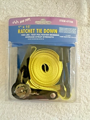 Correas de trinquete de 1” x 15’ de alta resistencia nuevas en paquete - correas de amarre Foto 1 de 4