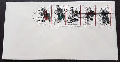 USA 1995 Vehicle Antique Automobiles Cars Stamps FDC (official issue) 美国古董车邮票首日封 - Image 1 of 3