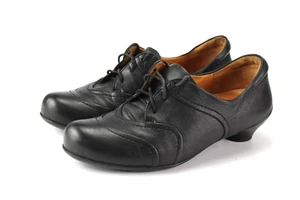 Think Gr.40,5 Damen Halbschuhe Slipper Sneaker Loafers Leder Schwarz TOP H 327 - Bild 1 von 5