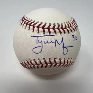 Tyler Naquin New York Mets Signed Baseball Guardians Cincinnati Reds Auto - Picture 1 of 6
