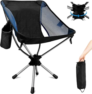 Camping Chairs, 360°Degree Swivel Folding Chairs for Adults, Lightweight Camping - Picture 1 of 12