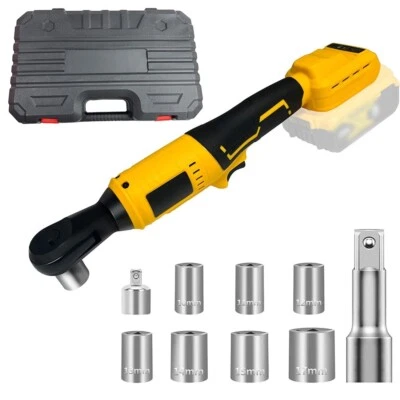 3/8" to 1/4" For Dewalt 18/20V DCB Battery Cordless Ratchet Wrench Right Angle - Image 1 of 4