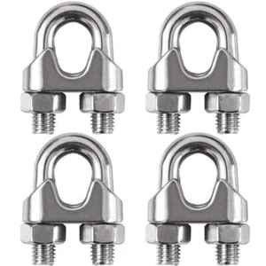 1/2 Inch M12 Wire Rope Cable Clip Clamp, 304 Stainless Steel, U Bolt Saddle Fast - Picture 1 of 3