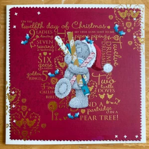 'Twelfth Day Of Christmas' General/Open Me To You Card - 6.25"x6.25" Tatty Bear - Picture 1 of 6