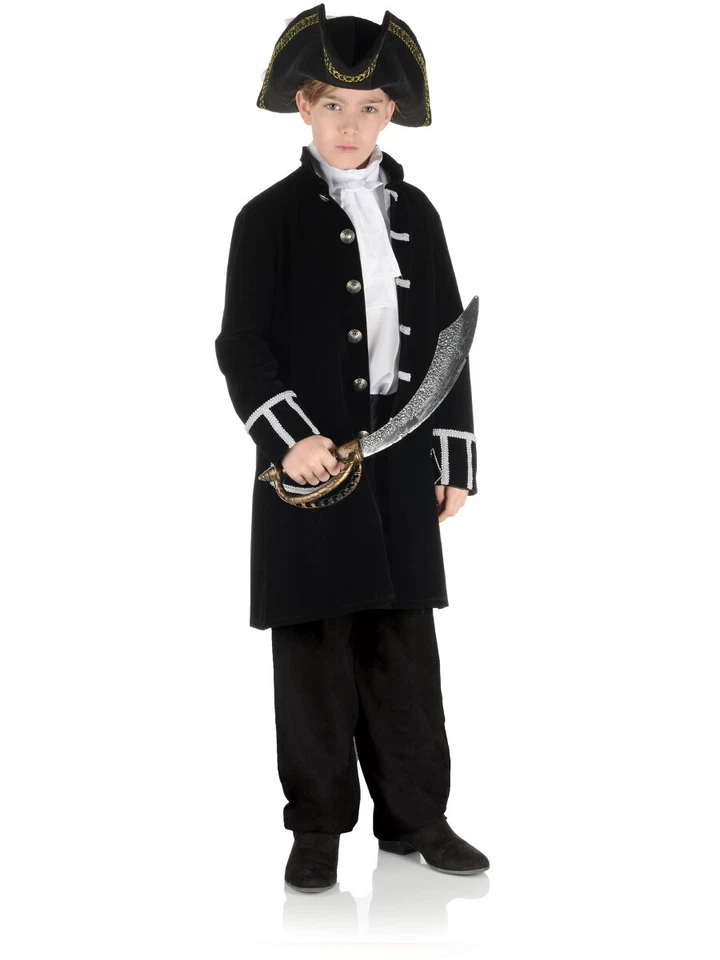 Child's Victorian Steampunk Black Frock Coat Costume - Image 1 of 1