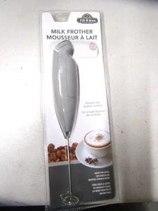 Battery-Operated Handheld Milk Frother Gray Lattes Hot Chocolate Whipped Cream - Picture 1 of 3