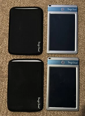 2 Geometric Blue Jot Kids Boogie Boards.Comes With Cases - Image 1 of 4