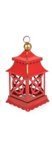 Darling New Chinoiserie Shanghai Red Pagoda Ornament / Place cd holder 7 " - Picture 1 of 1