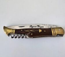 Laguiole Bougna 1421 Folding Pocket Knife Wood Handle 4”Closed 