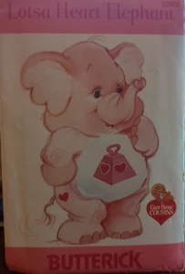 BUTTERICK Sewing Pattern #3368 CARE BEAR COUSINS "LOTSA HEART ELEPHANT" UC/FF - Picture 1 of 8