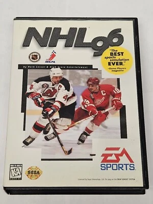 NHL 96 Sega Genesis w/Manual EA Sports 1995 Complete In Box Vintage - Image 1 of 4